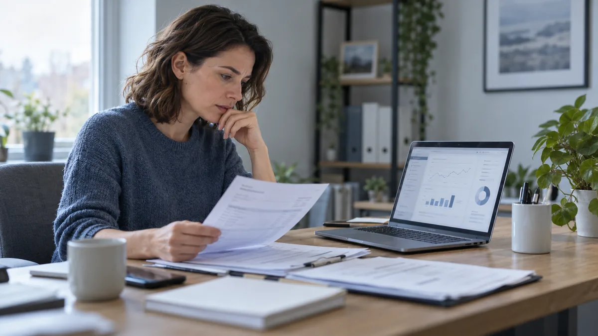 Responsable marketing confrontant des statistiques d’e-mails à des résultats commerciaux